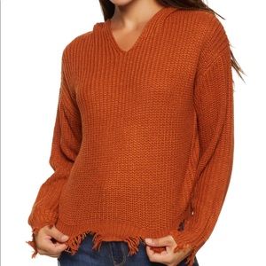 Charlotte Russe distressed hoodie sweater